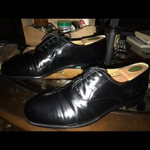 Nordstrom black cap toe oxfords. Made in Italy